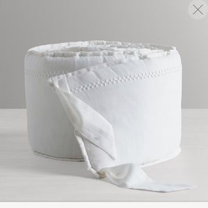 Restoration Hardware crib bumper and matching skirt